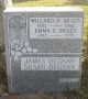 Willard Nicholas Brady and Emma F. Degnan Headstone