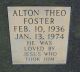 Alton Theo Foster Headstone