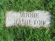 Minnie S. Jackson Slosson Hamilton Headstone