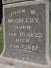 John W. McCreery Headstone