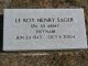 LeRoy Henry Sager Headstone