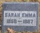 Sarah Emma Sniffen Headstone