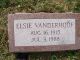 Elsie Vanderhoof Headstone