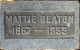Mattie Godfrey Beaton Headstone