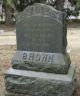 Rev. Issac Bishop Brown and Lucy Maria Brush Headstone