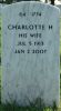 Charlotte Hess Chaffee Headstone