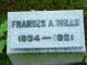 Frances A. Pierson Mills Headstone