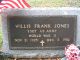 Willis Frank Jones Headstone