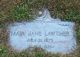 Mary Jane Holland Lawther Headstone
