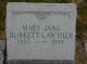 Mary Jane Schuck Burkett Lawther Headstone