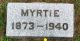 Myrtie Darrow Parkhurst Headstone
