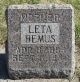 Leta Ida Vian Remus Headstone