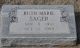 Ruth Marie Sager Headstone