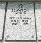 Pvt Alfred Thomas Slawson Headstone