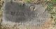 Bessie Whitfield Slosson Headstone
