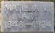 Matilda Godfrey Vary Headstone