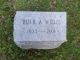 Ruth Agnes Burger Willis Headstone